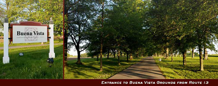 Entrance to Buena Vista Grounds from Route 13